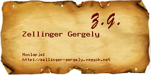 Zellinger Gergely névjegykártya